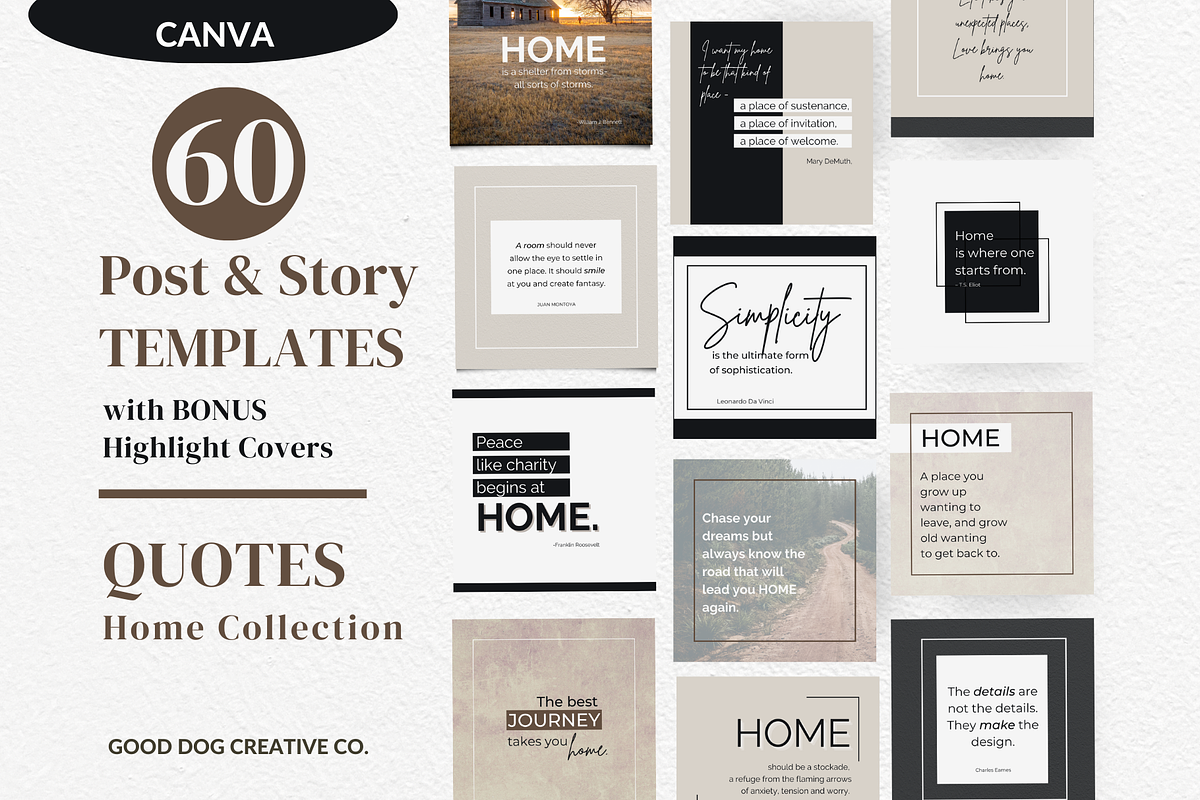 Social Media Quotes Templates, a Templates & Theme by gooddogcreativeco (Photo 1 of 10)