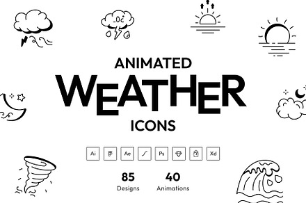 Animated Weather Icons, an Icon by Vectors Market