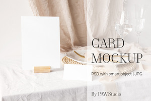 Card Mockup 5x7Table Number 3.5x2 52