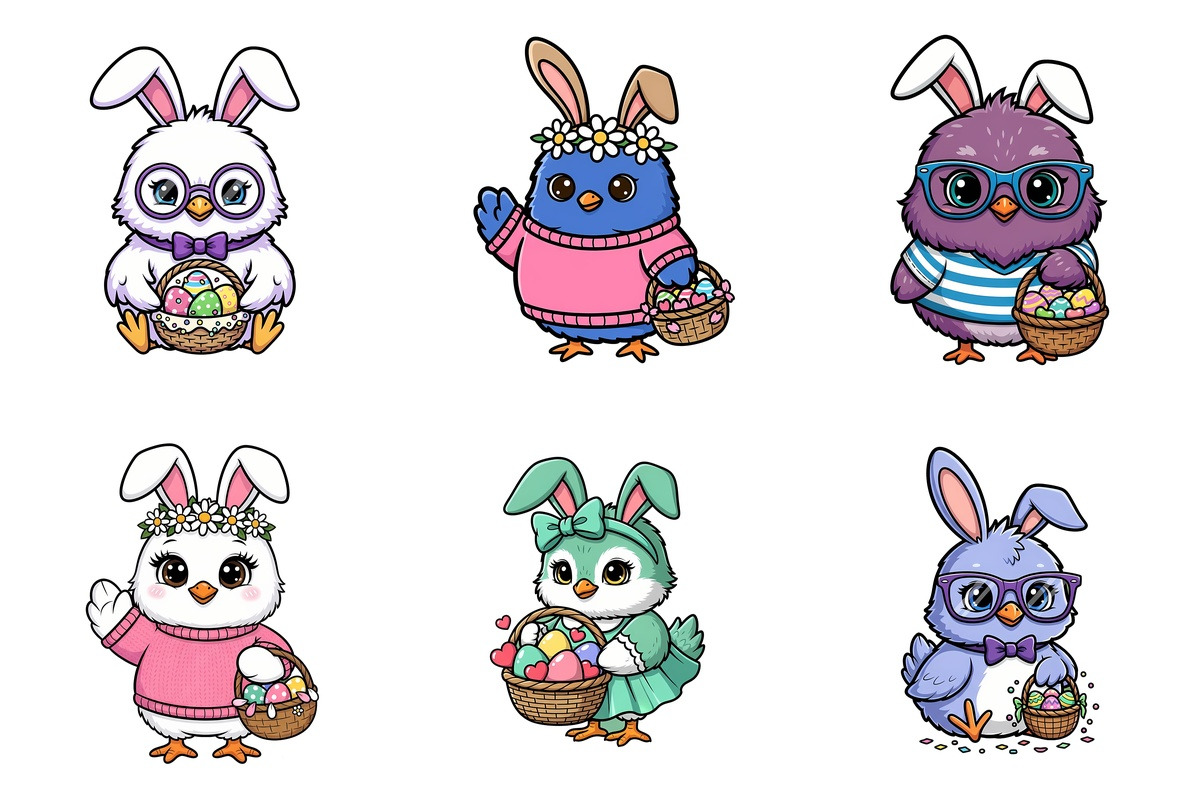 100 Kawaii Easter Chicks Transparent, an Object Graphic by XPERTDESIGNER (Photo 8 of 18)