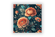 Turquoise Peach Blossom Pattern, a Pattern Graphic by FloridPrintables (Thumbnail 6 of 8)