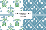 Boho Patterns Blue Green, a Pattern Graphic by RachelStudio (Thumbnail 5 of 10)