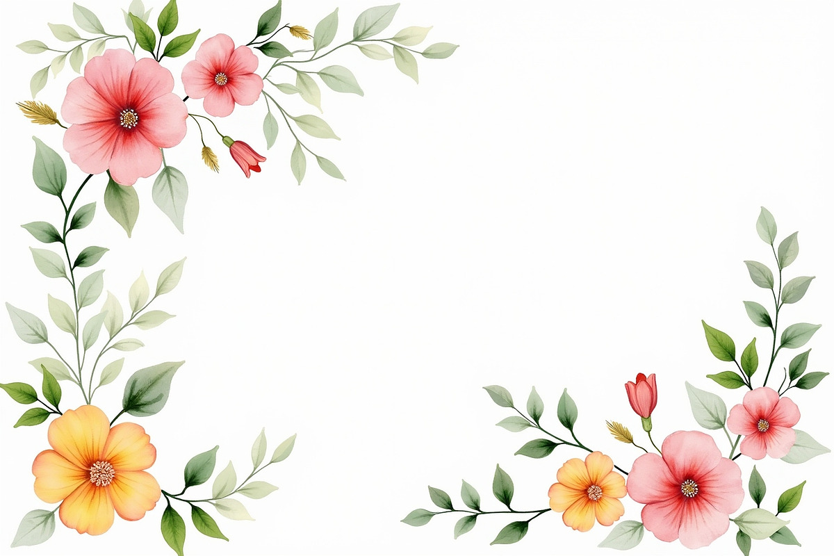Bright Floral Watercolor Set, an Illustration by jahid234 (Photo 10 of 11)