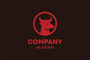 Bull Head Horned Circle Logo, a Branding & Logo Template by ika trisiana (Thumbnail 2 of 2)