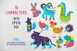 Alebrije Vector Set