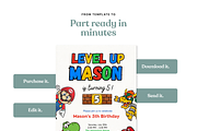 Super Mario Birthday Invitation, an Invitation Template by heynomi (Thumbnail 18 of 20)