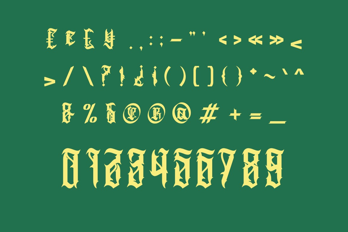 Lancielot - Medieval Blackletter, a Blackletter Font by Dhabee (Photo 3 of 15)