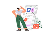 Online shopping & delivery concepts, a Person Illustration by PaperTrident (Thumbnail 4 of 11)