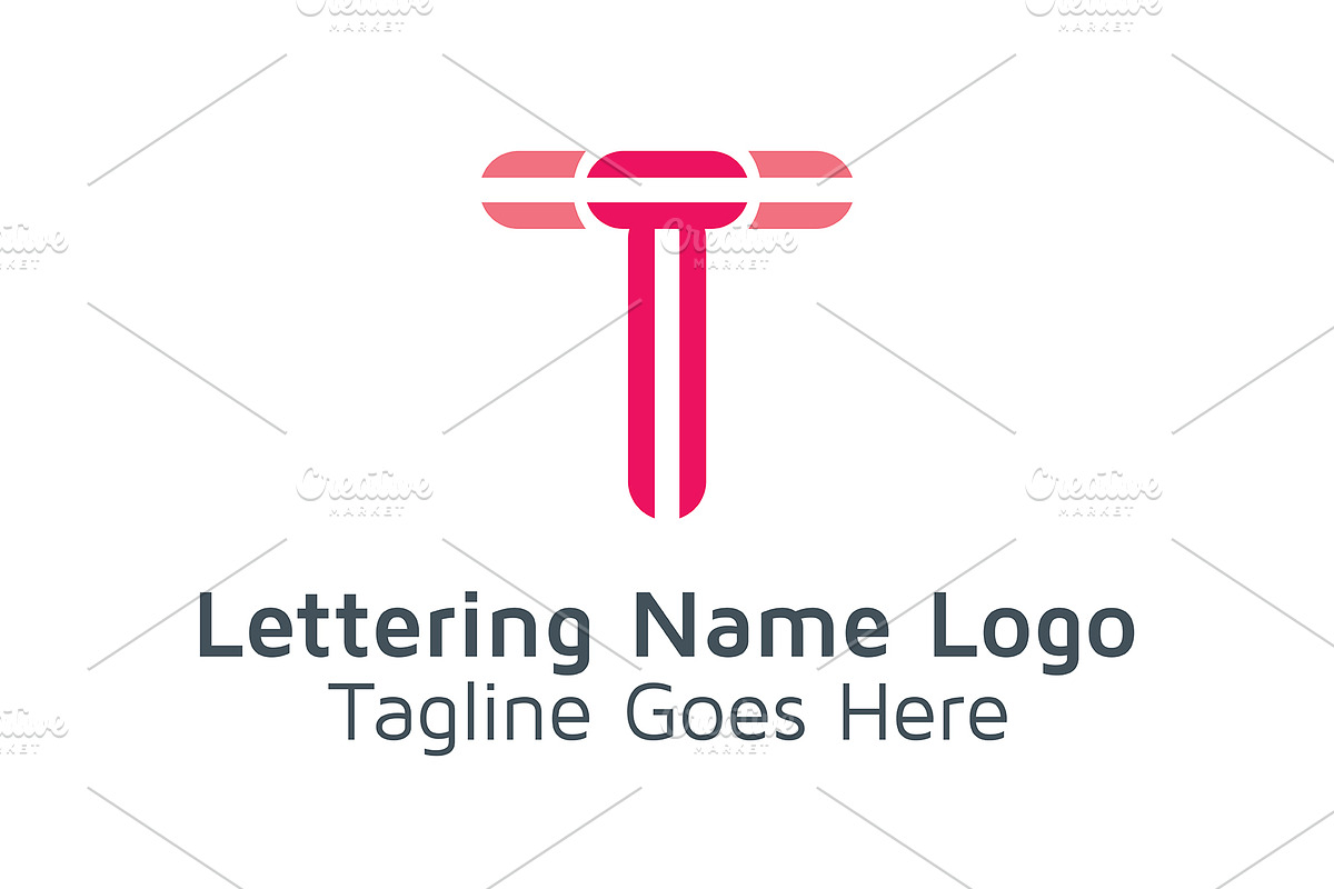 20 Logo Lettering T Template Bundle, a Branding & Logo Template by Acongraphic (Photo 14 of 21)