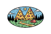 pizza mountain view in nature, an Illustration by gunaonedesign (Thumbnail 1 of 5)