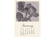 Calendar with monochrome flowers, a Stationery Template by NatalyN (Thumbnail 2 of 13)