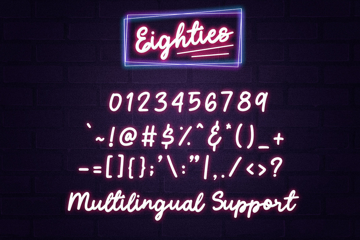 Eighties - Retro Script Font preview 6