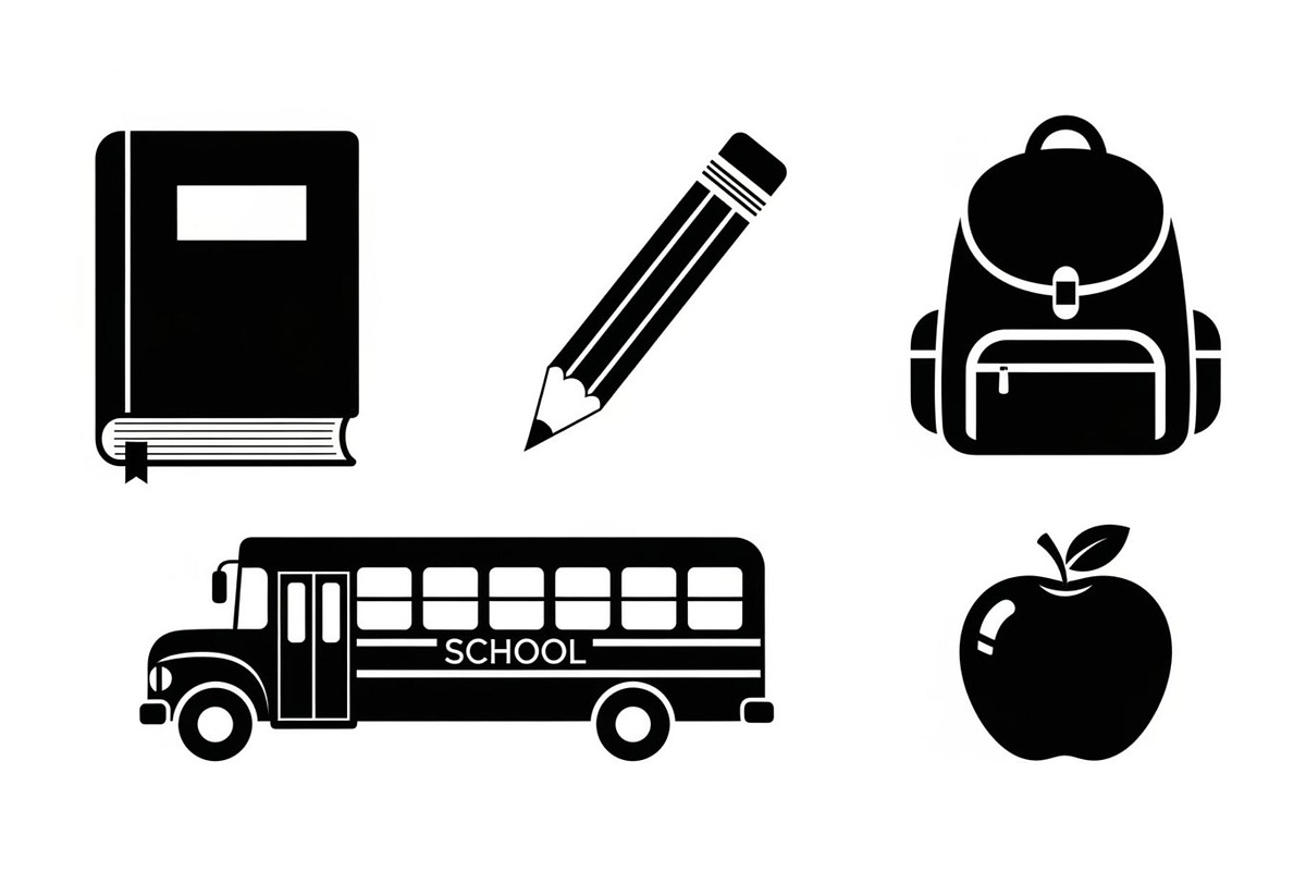 Back To School Silhouette Bundle, an Illustration by Designer_Momina (Photo 27 of 51)