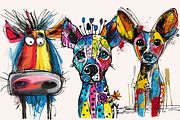 Doodle Cartoon African Animals, an Animal Illustration by PrintHaven Designs (Thumbnail 5 of 10)