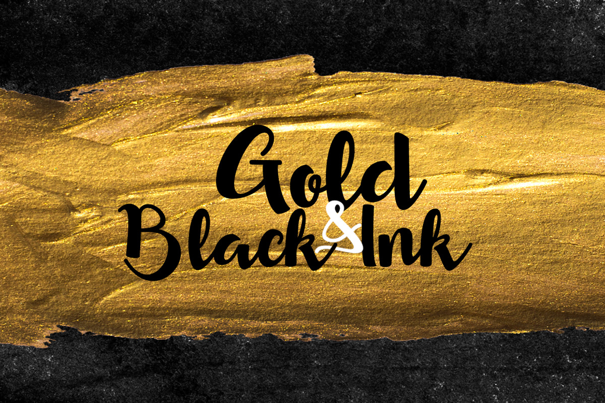 100 Brush Strokes: Gold&Black, an Object Graphic by Anna Faun (Photo 1 of 3)