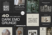 Instagram Social Media CANVA Grunge, a Social Media Template by Vermeulen Design Studio (Thumbnail 1 of 5)