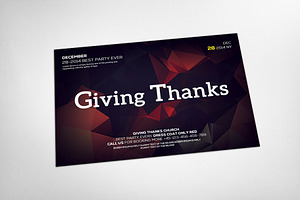 Thanks Giving Postcard Template