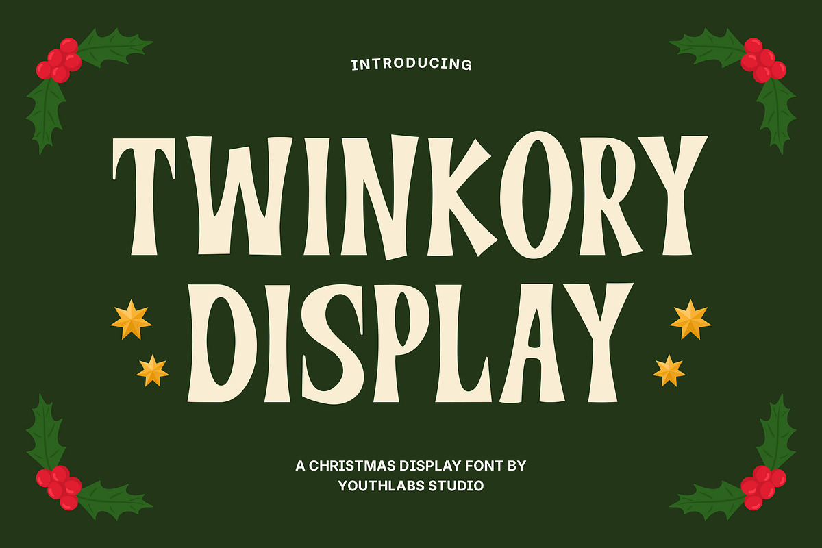 Twinkory - Christmas Display Font, a Serif Font by Youthlabs Studio (Photo 1 of 12)