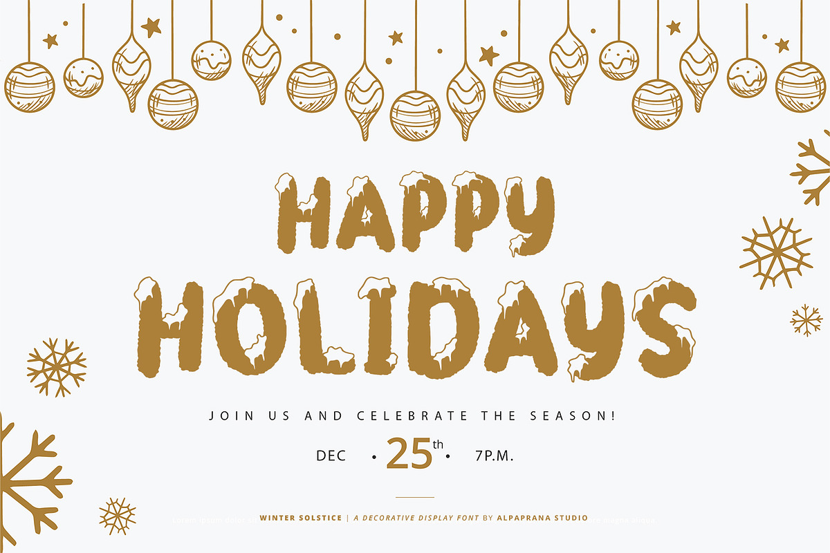Winter Solstice - Display Font, a Script Font by Alpaprana (Photo 6 of 10)