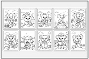 Koala Jobs & Careers Coloring Pages, an Animal Illustration by Lamia Emad (Thumbnail 2 of 5)