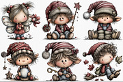 Watercolor Whimsical Elf Clipart, an Illustration by Canvas Craft (Thumbnail 3 of 7)