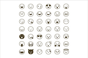 Emoji / Emoticons Bundle Of Icons