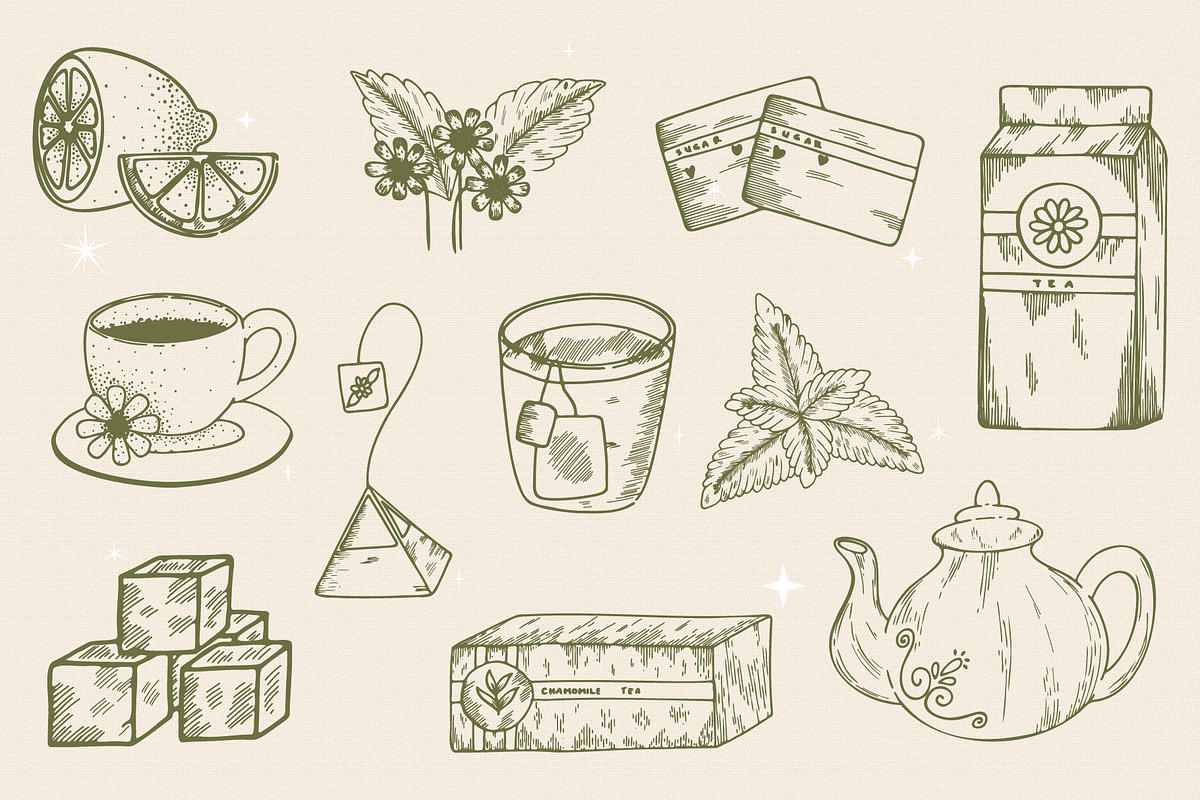 22 Tea hand drawing