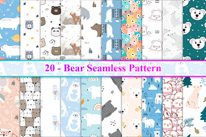 Bear Seamless Pattern, a Pattern Graphic by Digital Studio