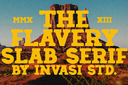 Flavery - Vintage Slab Serif, a Slab Serif Font by Invasi Studio (Thumbnail 1 of 10)