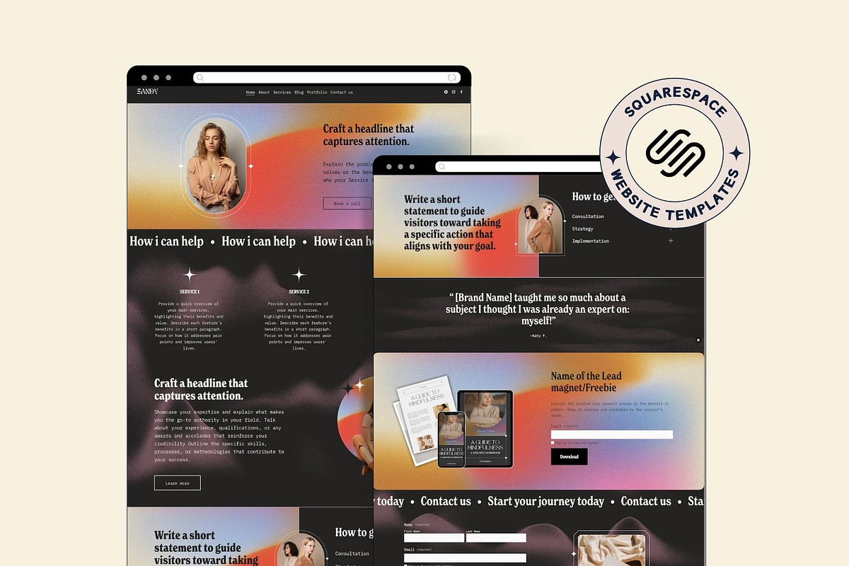 Squarespace Website template, a Squarespace Template by Ciel Lumiere (Photo 3 of 11)