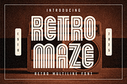Retromaze Retro Multiline Font, a Font by PutraCetol Studio (Thumbnail 1 of 5)