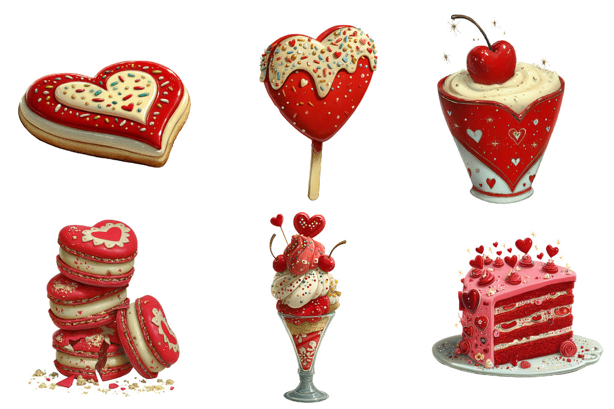 Valentine’s Day Sweets Clipart, an Illustration by DreamArtGraphic (Photo 3 of 4)