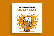 International Beer Day Banner, a Social Media Template by nandinigraphics (Thumbnail 2 of 3)