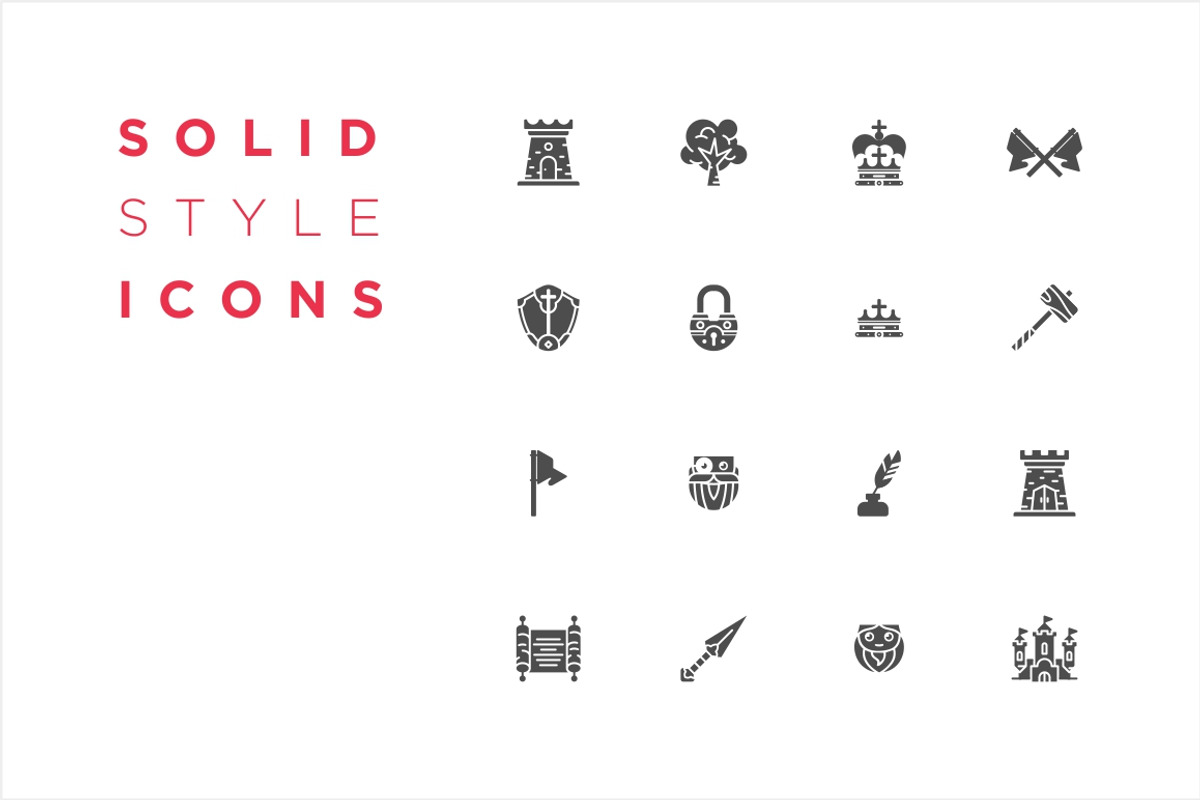 Kingdom Age Icons Set, an Outline Icon by AnimusStudio (Photo 4 of 5)