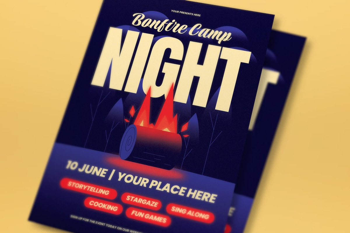 Bonfire Night Flyer, a Flyer Template by graphicook (Photo 2 of 3)