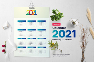 2021 Simple Calendar