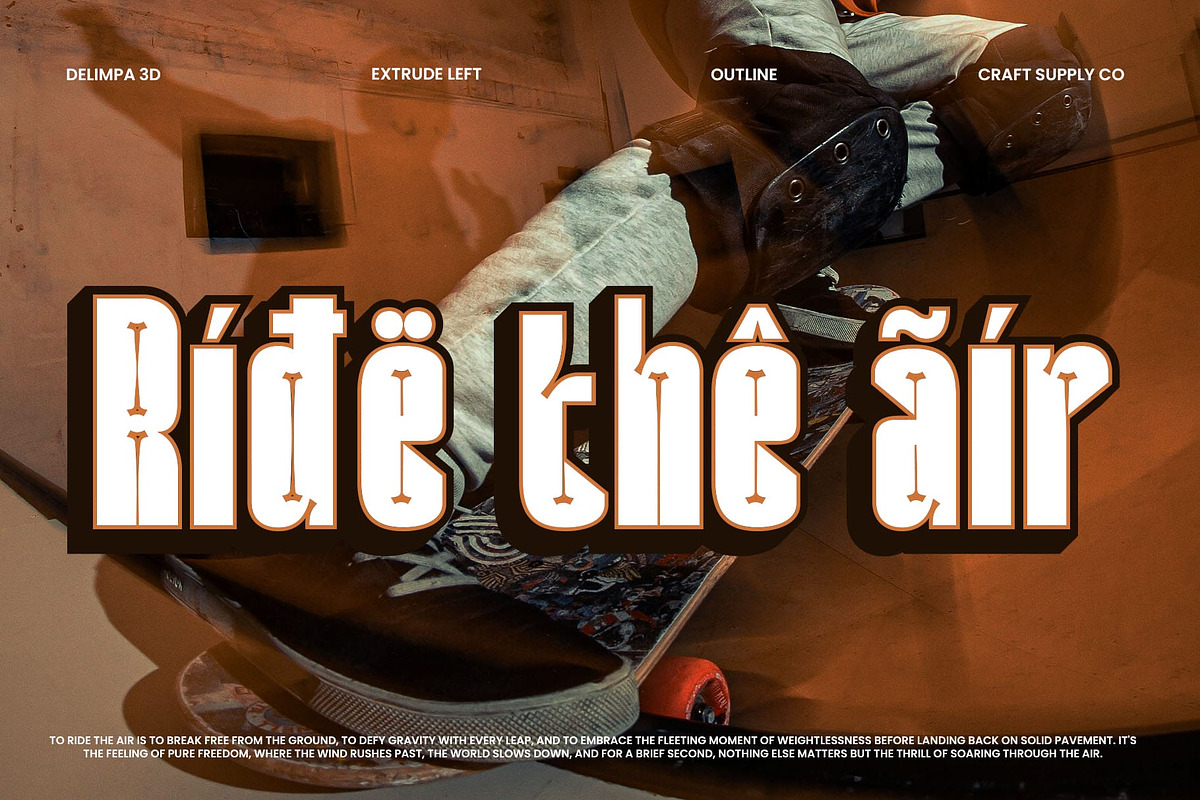 Delimpa 3D, a Sans Serif Font by Craft Supply Co. (Photo 7 of 8)