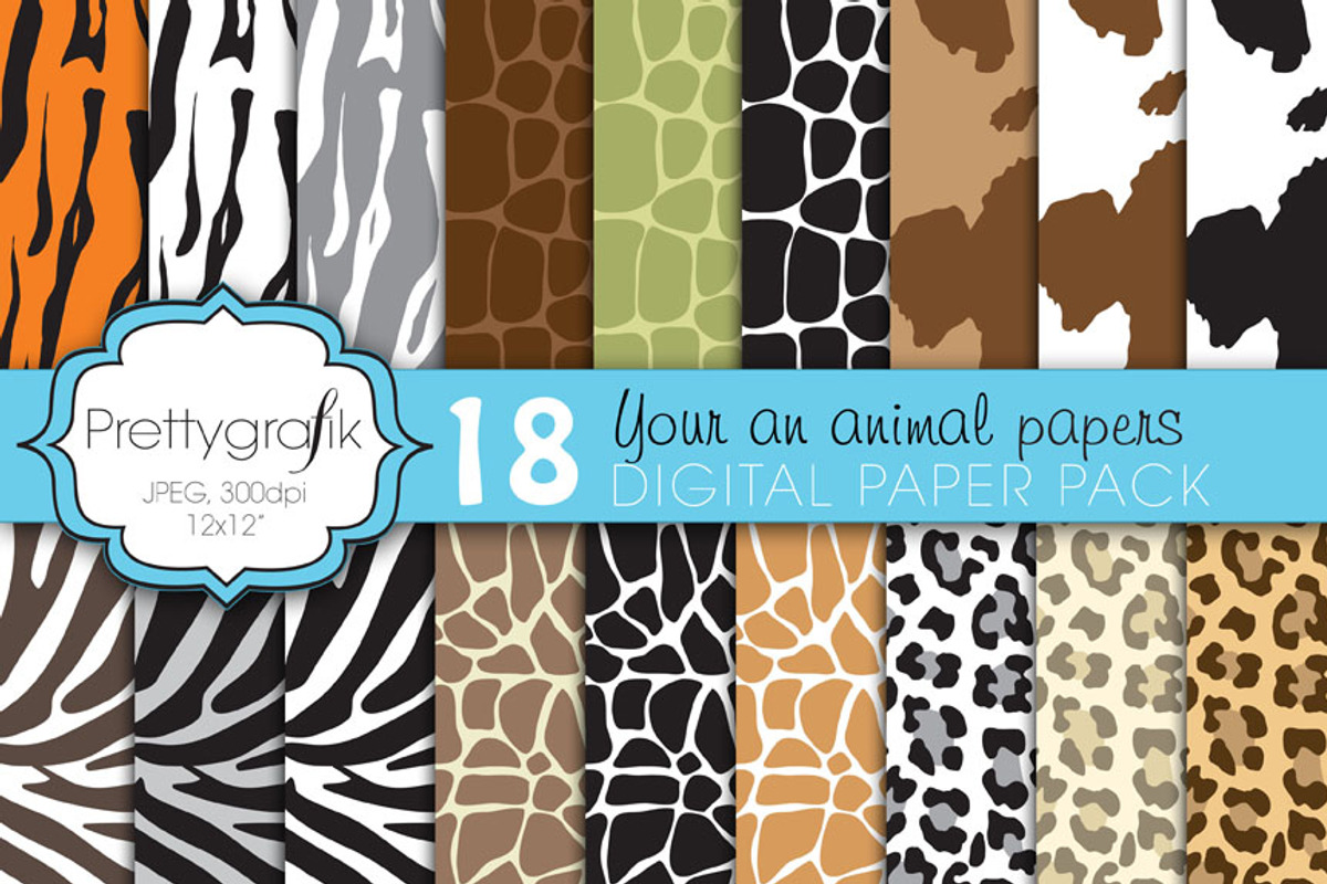 animal print digital paper