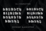 Midnight Blackletter Display Font, a Blackletter Font by MenkType Studio (Thumbnail 4 of 6)