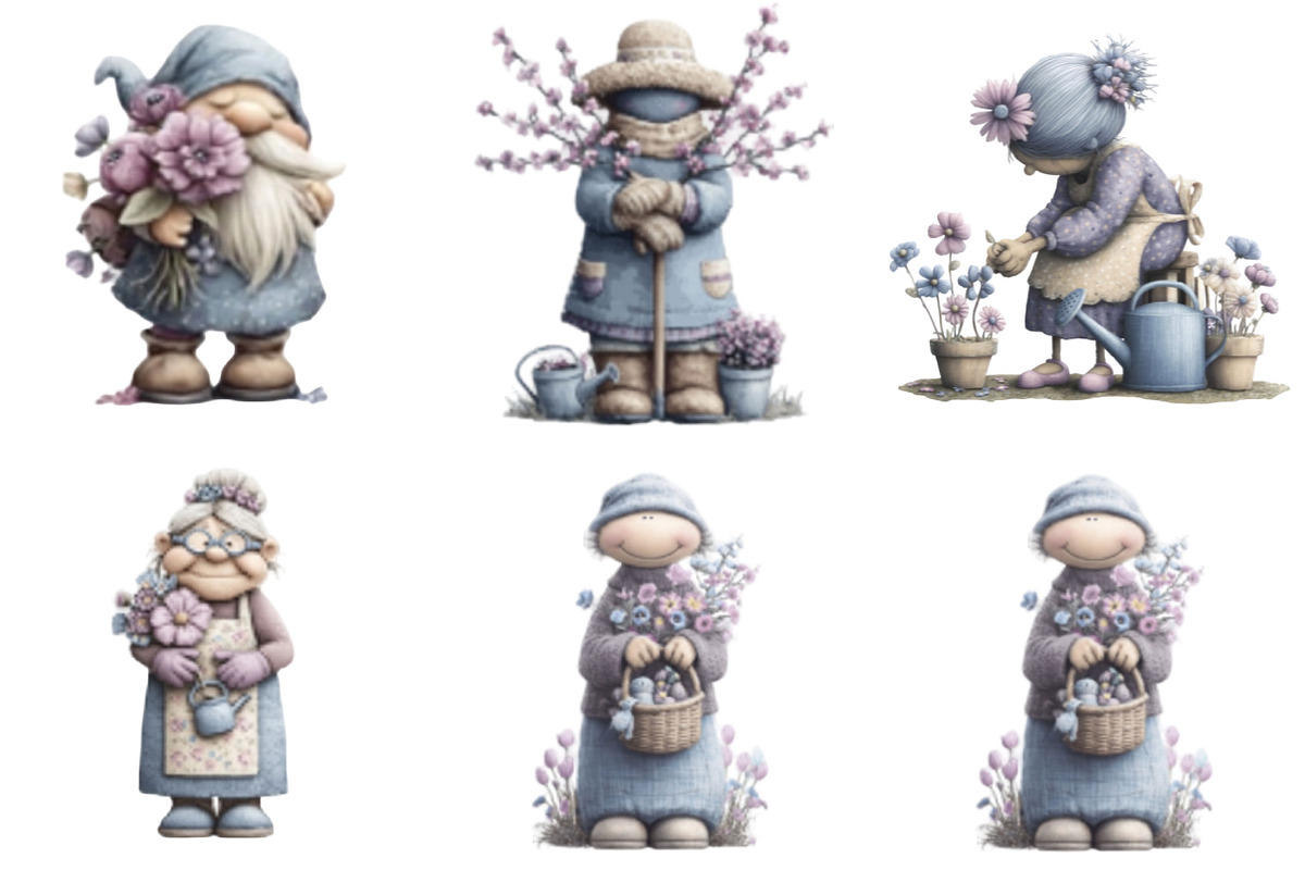 Whimsical Spring Garden Grandma, an Illustration by Designking (Photo 4 of 5)