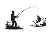 Fishing Silhouette Vector Bundle, an Illustration by hafijul (Thumbnail 43 of 51)