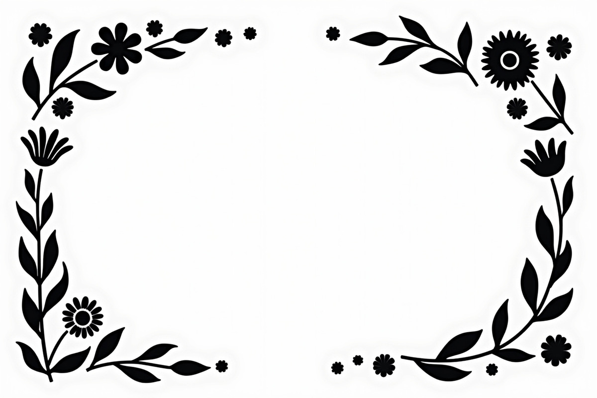 Hand Drawn Floral Border Set, an Illustration by BIPLOB EXPERT (Photo 9 of 10)