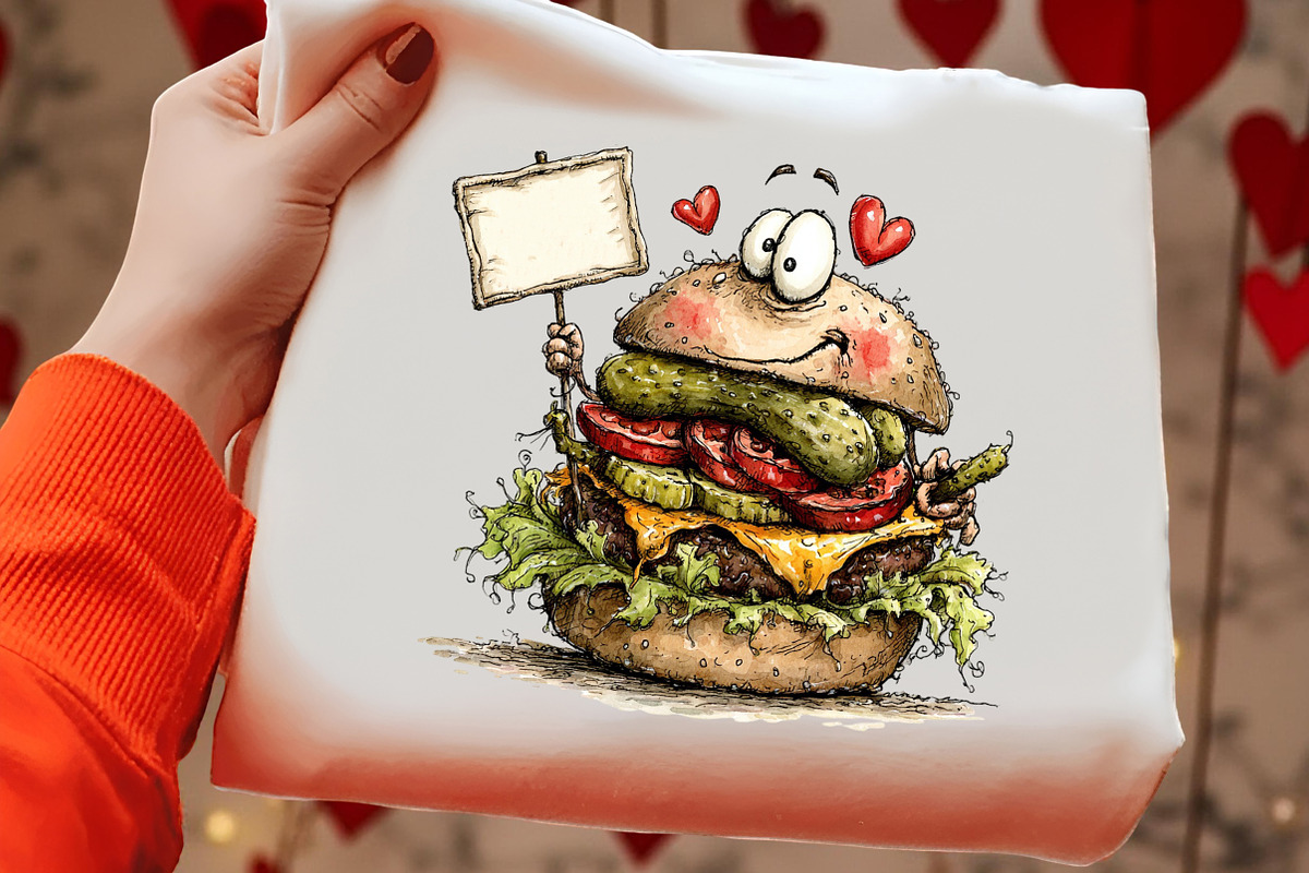 Quirky Valentine's Fast Food Clipart, an Illustration by OK Design (Photo 5 of 6)