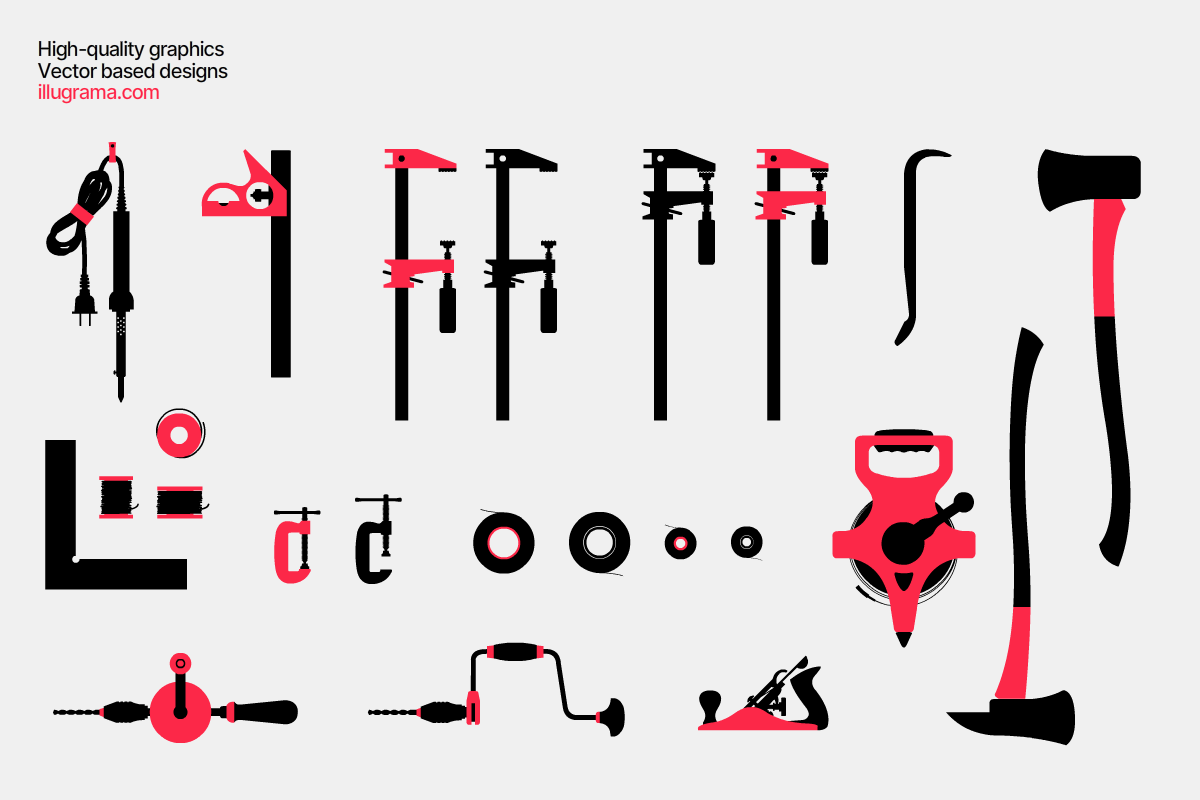 Hand Tools - Modern Graphics, an Illustration by illugrama (Photo 8 of 9)