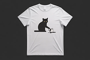 Black Cat Spilling Coffee Design, an Illustration by Purpose Ekbal (Thumbnail 3 of 3)