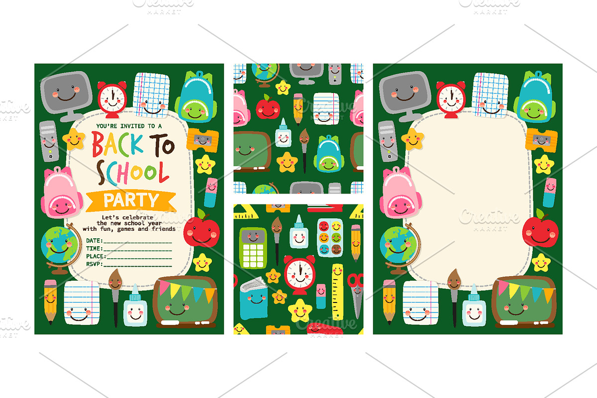Cute Kawaii Back to School Bundle, an Education Illustration by C Design Studio (Photo 5 of 19)