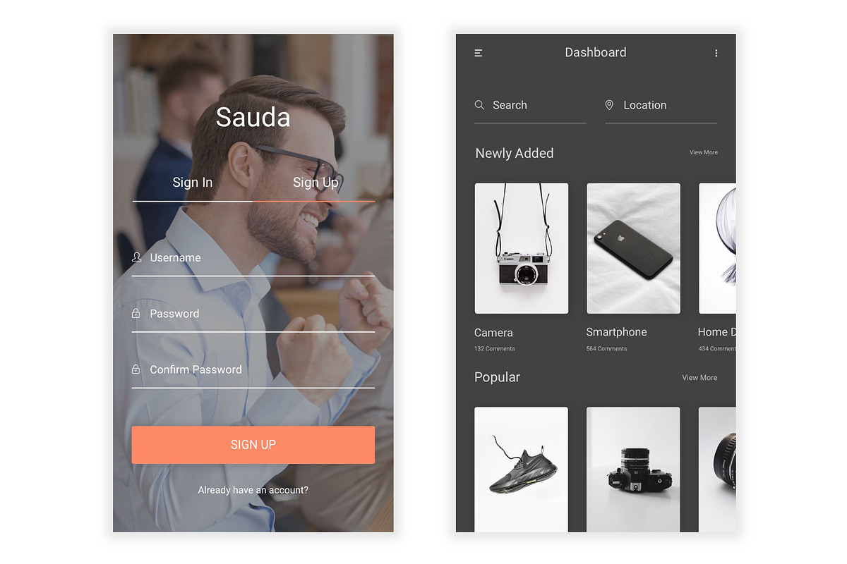 Sauda - Buy, Sell & Trade UI Kit, an UI Kit Template by themelove (Photo 4 of 16)