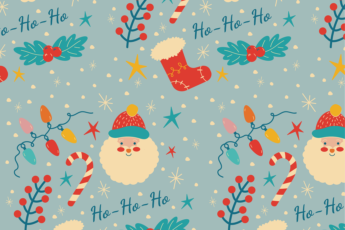 Seamless Pattern of Christmas Elemen, a Texture Illustration by JYa_Design