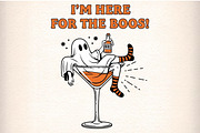 Funny Halloween Ghost Cocktai PNG, an Illustration by Craft Nest (Thumbnail 1 of 6)