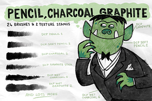 Photoshop Pencil Brushes, a Brush Add-On by David Creighton-Pester